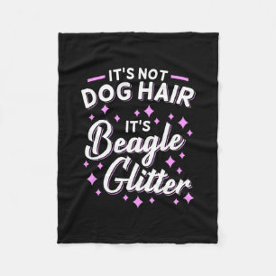 Es ist Beagle Hund Glitzer Fleecedecke