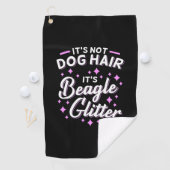 Es ist Beagle Hund Glitzer Golfhandtuch (Insitu)