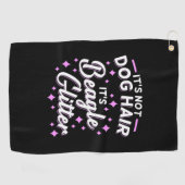 Es ist Beagle Hund Glitzer Golfhandtuch (Horizontal)