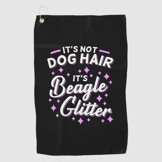 Es ist Beagle Hund Glitzer Golfhandtuch (Vorderseite)