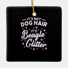 Es ist Beagle Hund Glitzer Keramikornament