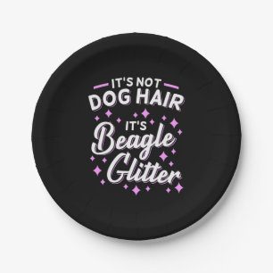 Es ist Beagle Hund Glitzer Pappteller