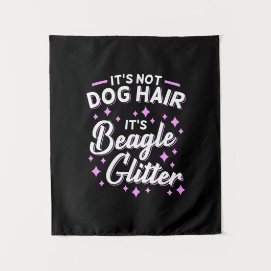 Es ist Beagle Hund Glitzer Wandteppich (Vorderseite)
