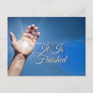 Es ist beendet postkarte