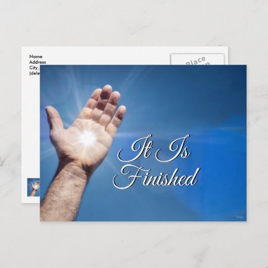 Es ist beendet postkarte (Vorne/Hinten)