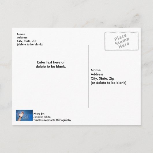 Es ist beendet postkarte (Rückseite)