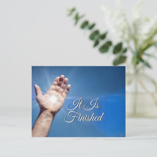 Es ist beendet postkarte (Stehend Vorderseite)