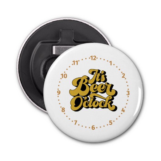 Es ist Beer O'Clock auf einem Flaschenöffner (Vorderseite)