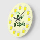 Es ist Beer O'Clock Große Wanduhr (Winkel)