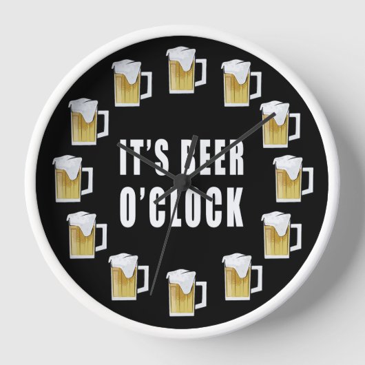 Es ist Ber O'clock - Funny Clock Design Uhr (Vorderseite)