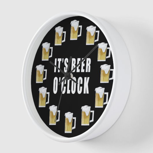 Es ist Ber O'clock - Funny Clock Design Uhr (Winkel)