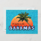 Es ist besser auf den Bahamas Postkarte (Vorne/Hinten)