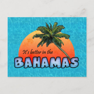 Es ist besser auf den Bahamas Postkarte