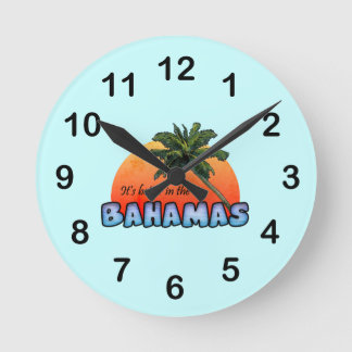 Es ist besser auf den Bahamas Runde Wanduhr