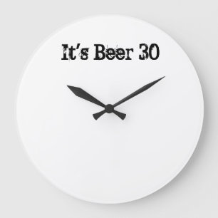 Es ist Bier 30 Große Wanduhr