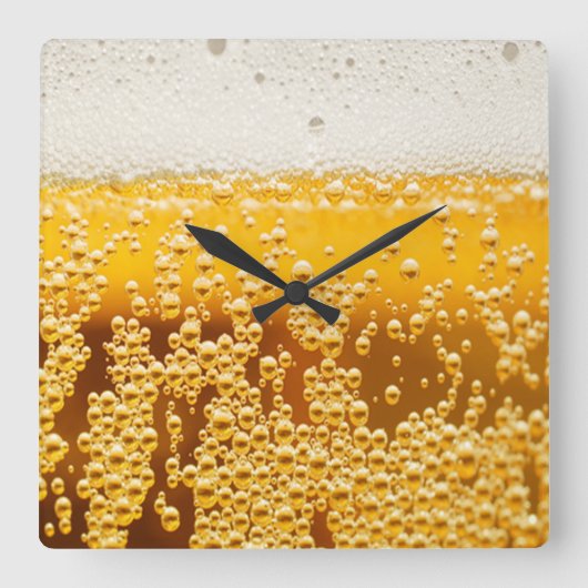 Es ist Bier: 30 Quadratische Wanduhr (Vorderseite)