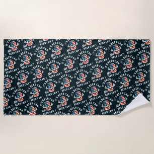 Es ist Bier kann nicht sein kann nicht lustiges Pa Strandtuch