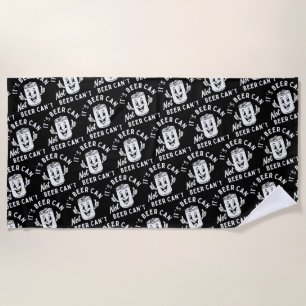 Es ist Bier kann nicht sein kann nicht lustiges Pa Strandtuch