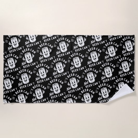 Es ist Bier kann nicht sein kann nicht lustiges Pa Strandtuch (Vorderseite)