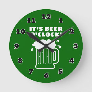 Es ist Bier-Uhr lustige Küchenwanduhr Runde Wanduhr