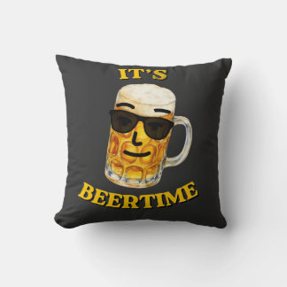 Es ist Bierzeit Cooles Bier T-Shirt Kissen
