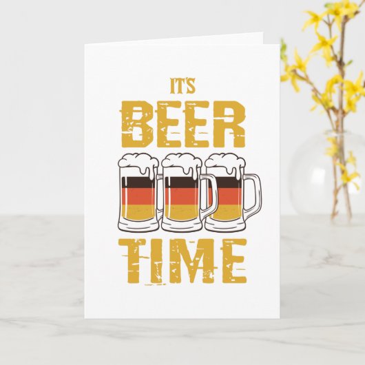 Es ist Bierzeit Karte (Gelbe Blume)