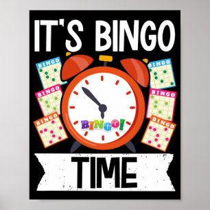 Es ist Bingo Time Funny Lucky Gambling Poster