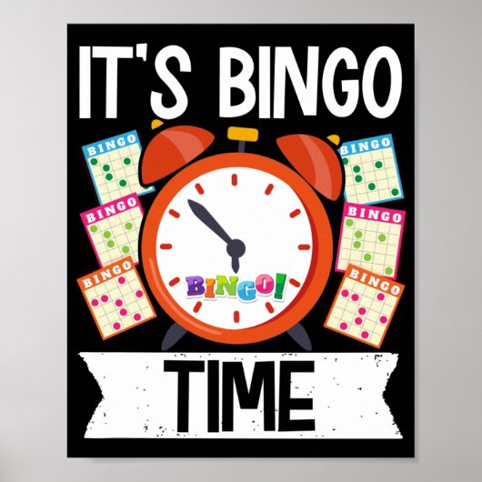 Es ist Bingo Time Funny Lucky Gambling Poster (Vorne)