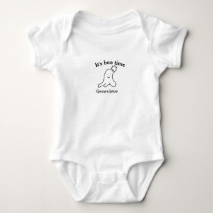 Es ist boo Name Halloween Datum Geister schwarz Baby Strampler