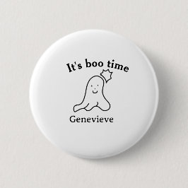 Es ist boo Name Halloween Datum Geister schwarz Button