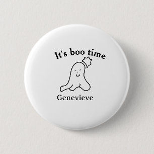Es ist boo Name Halloween Datum Geister schwarz Button