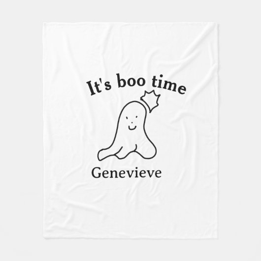 Es ist boo Name Halloween Datum Geister schwarz Fleecedecke (Vorderseite)