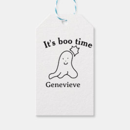 Es ist boo Name Halloween Datum Geister schwarz Geschenkanhänger