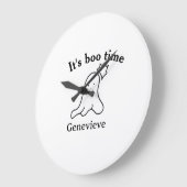 Es ist boo Name Halloween Datum Geister schwarz Große Wanduhr (Winkel)