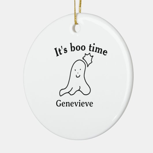 Es ist boo Name Halloween Datum Geister schwarz Keramik Ornament (Links)