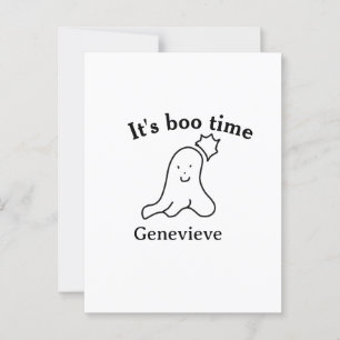 Es ist boo Name Halloween Datum Geister schwarz Postkarte