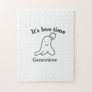 Es ist boo Name Halloween Datum Geister schwarz Puzzle