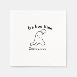 Es ist boo Name Halloween Datum Geister schwarz Serviette