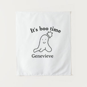 Es ist boo Name Halloween Datum Geister schwarz Wandteppich