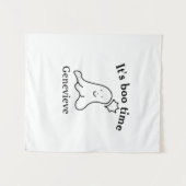 Es ist boo Name Halloween Datum Geister schwarz Wandteppich (Vorderseite (Horizontal))