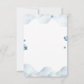 ES IST BOY Bear Baby Shower Dankeskarte (Rückseite)