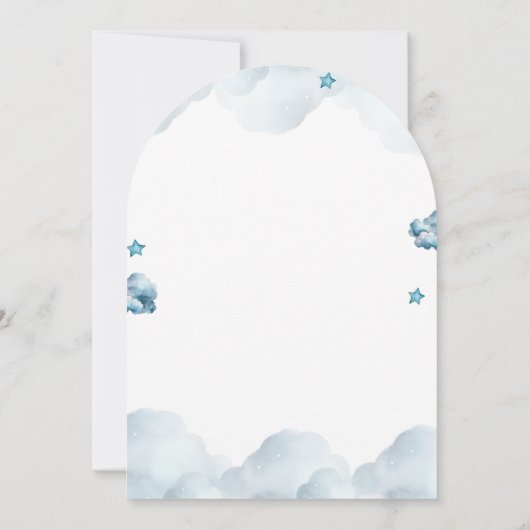 ES IST BOY Bear Baby Shower Einladung (Rückseite)