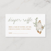 Es ist Boy Eukalyptus Boho Minimalistisch Diaper R Begleitkarte (Vorderseite)