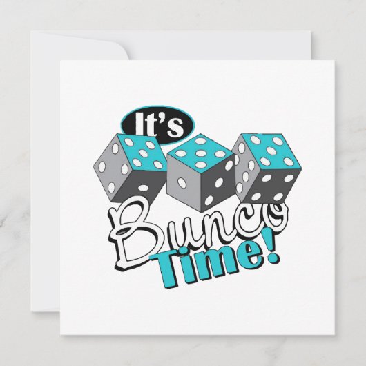 Es ist Bunco Time! Einladung (Vorderseite)