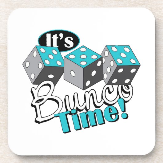 Es ist Bunco Time! Getränkeuntersetzer (Vorderseite)