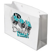 Es ist Bunco Time! Große Geschenktüte (Rückseite Schrägansicht)