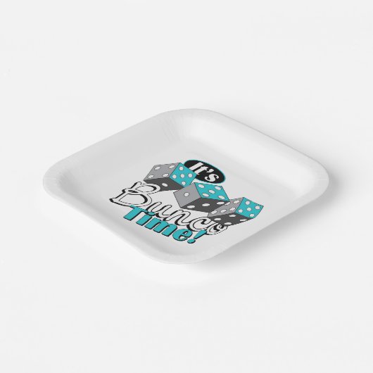 Es ist Bunco Time! Pappteller (Gewinkelt)