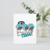 Es ist Bunco Time! Postkarte (Stehend Vorderseite)