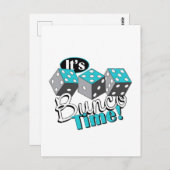 Es ist Bunco Time! Postkarte (Vorne/Hinten)