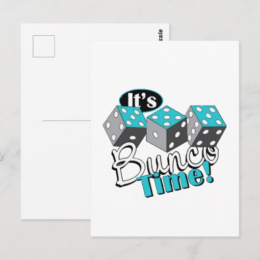 Es ist Bunco Time! Postkarte (Vorne/Hinten)